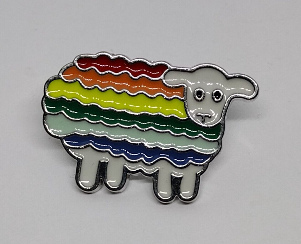 Multicolor Lamb Sheep Lapel Tack Pin