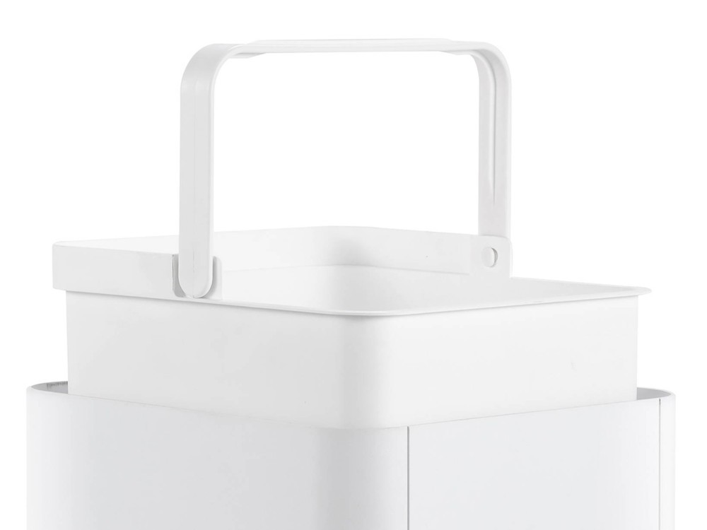 White Abs Trash Can With Sensor Lt7-Zt2s H&H