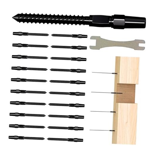 Pair Cable Railing Kit, Invisible Crimp Fitting Deck Cable Level 10 Black