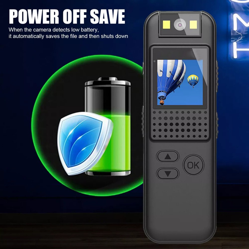 1080P HD Camera W/Motion Detective Function 0.9" LCD Screen 3-4H Duration