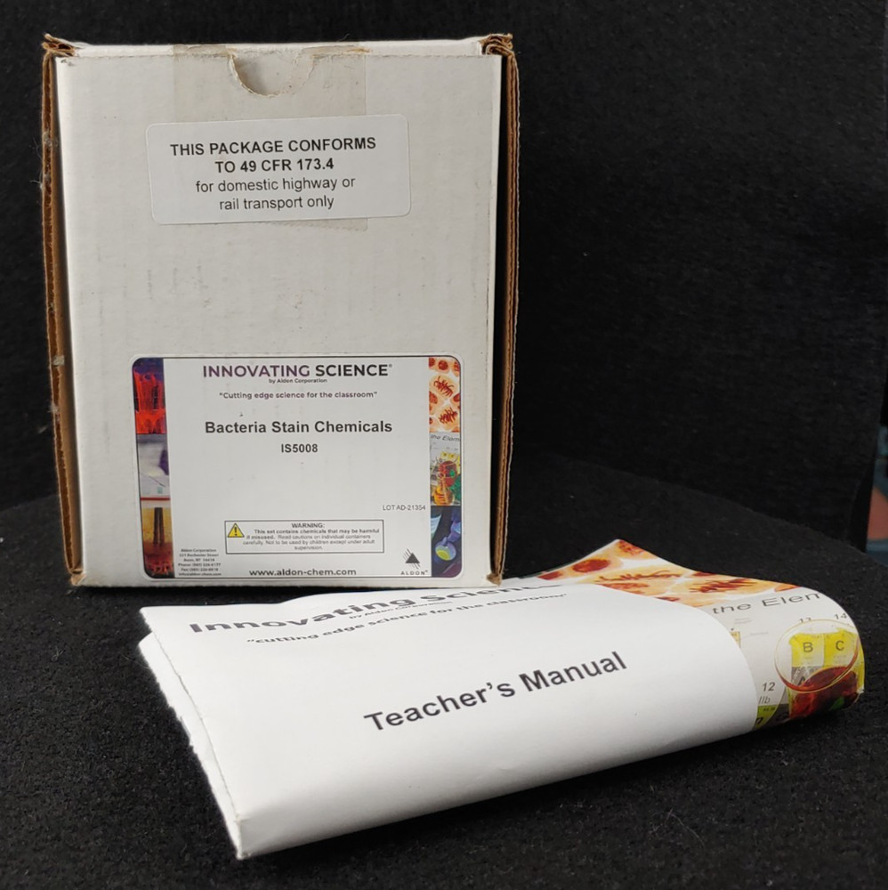 ALDON Innovating Science Bacteria Stain Set - 5 Microscope Slide Stains in...