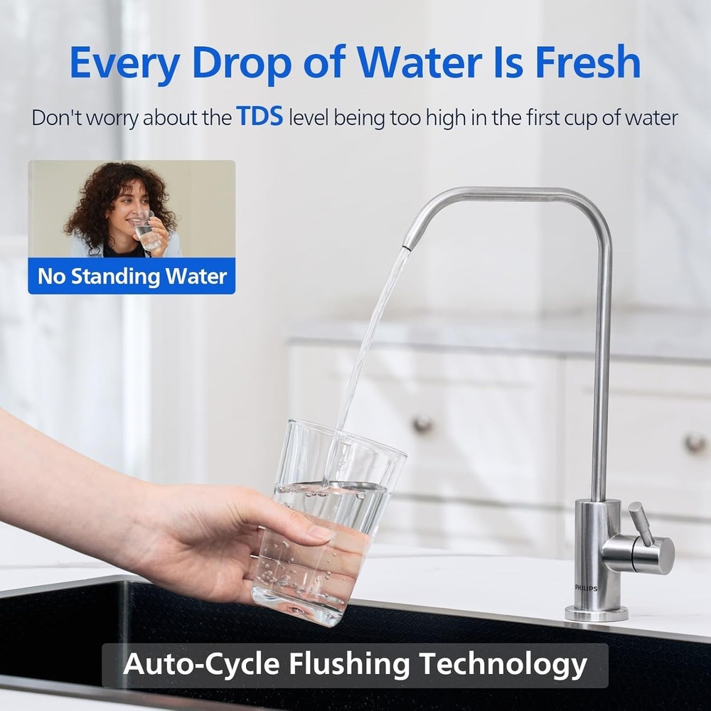 Philips AUT9340 Reverse Osmosis System, Tankless Under Sink Water Filter System