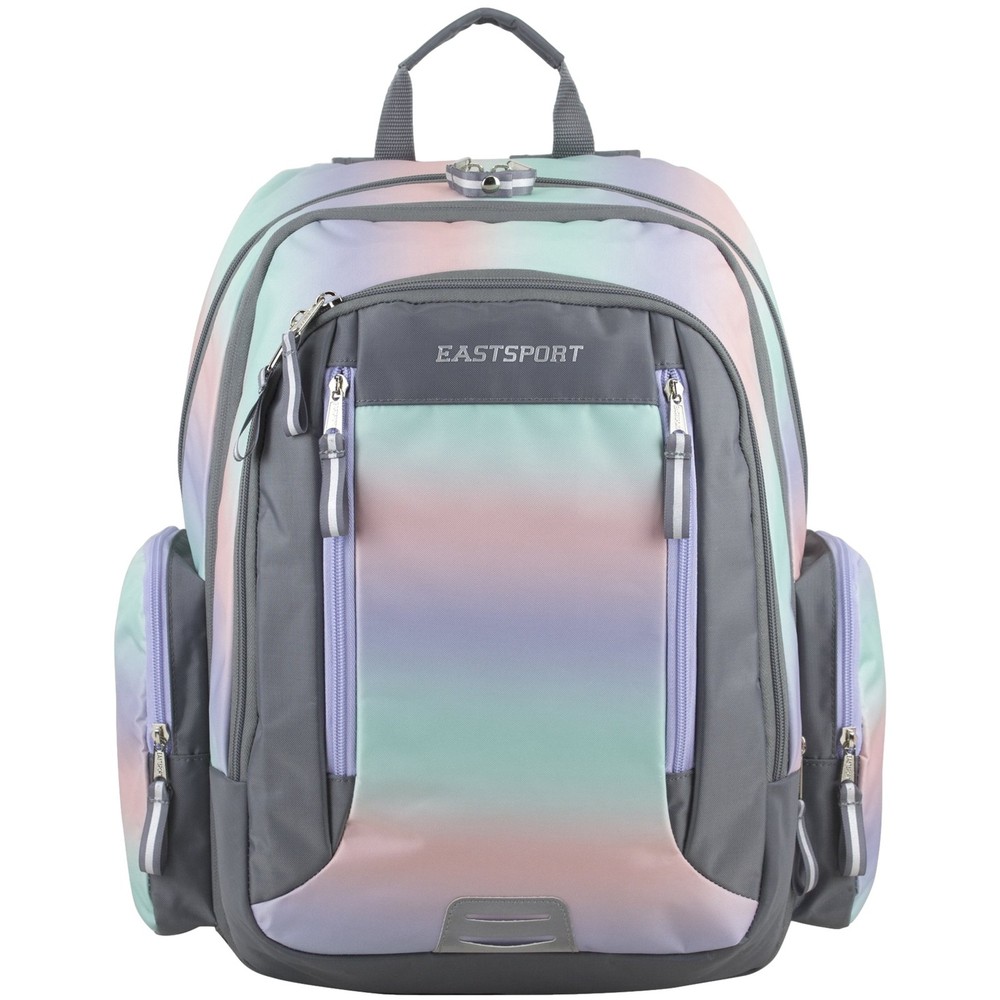 Eastsport Expandable Velocity 18" Ombre Rainbow Backpack, Multi-Use School Bag