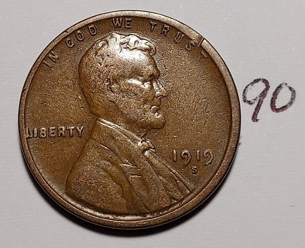 1919-S Lincoln Wheat Cent         #90