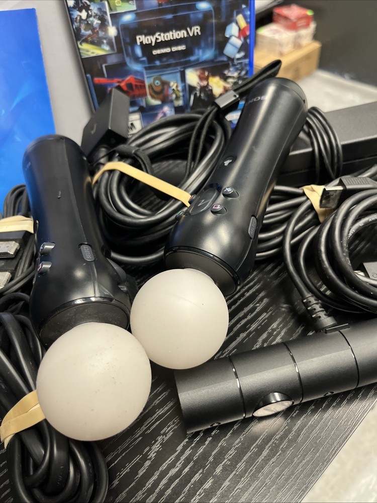 Sony PlayStation VR Headset Bundle Black White with Controllers and Camera