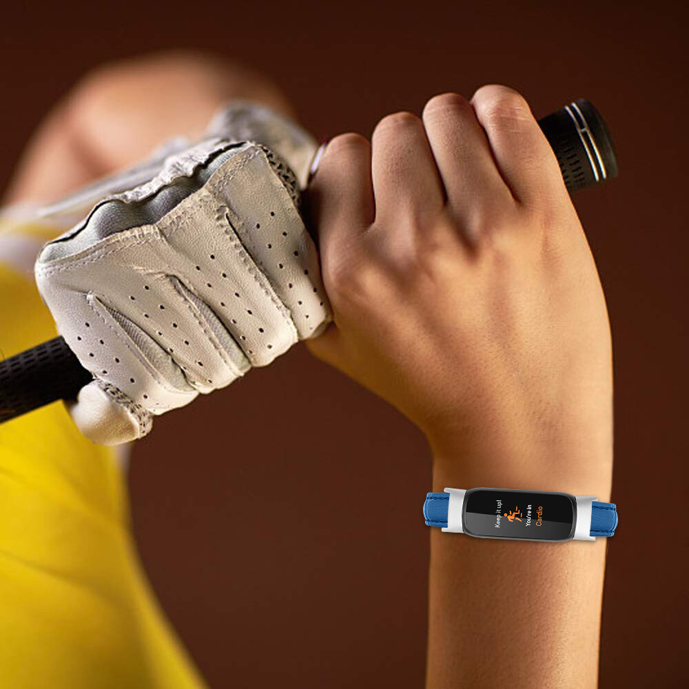 For Fitbit Luxe Replacement Strap Crocodile Pattern Leather Wristband Band