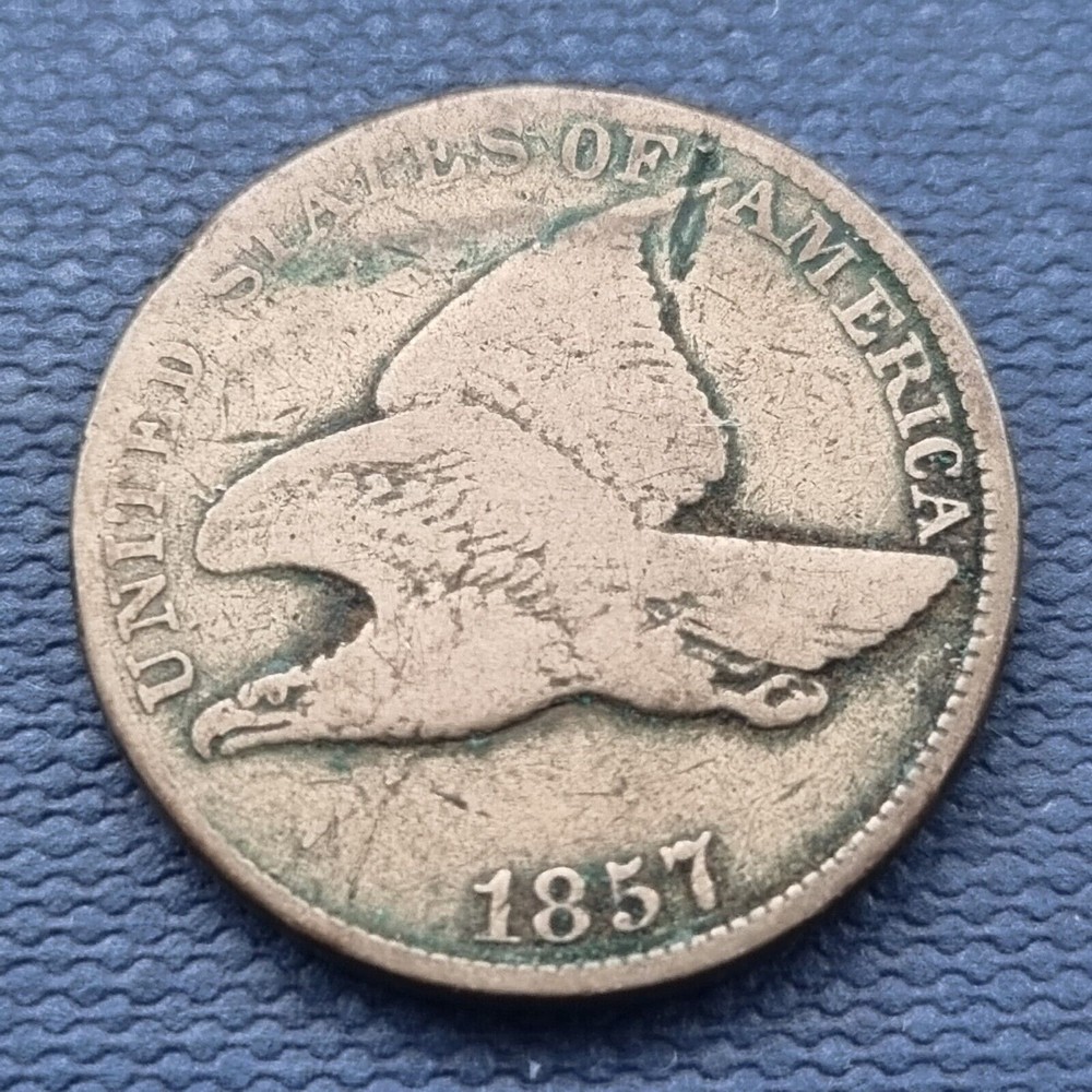 1857 Flying Eagle Cent 1c Circulated #51390