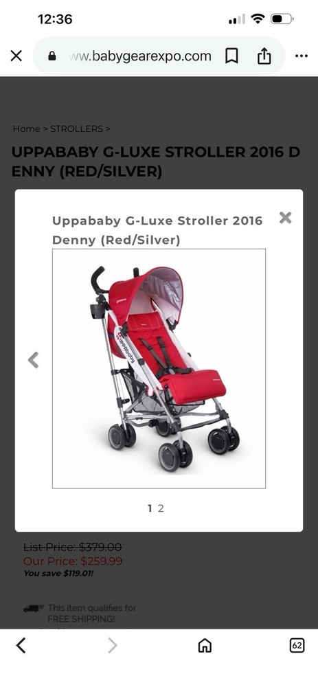 UPPAbaby G-LiTe Denny Umbrella Single Seat Stroller