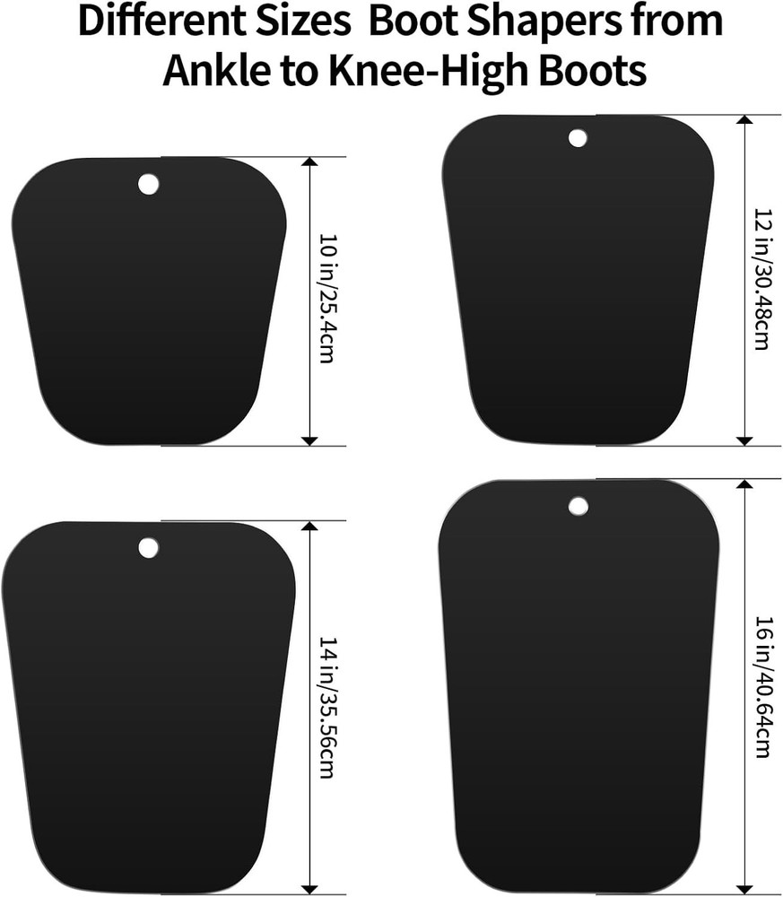 Lightweight 12-Inch Boot Shapers - 4 Pack for Organized and Fresh Boot Storage