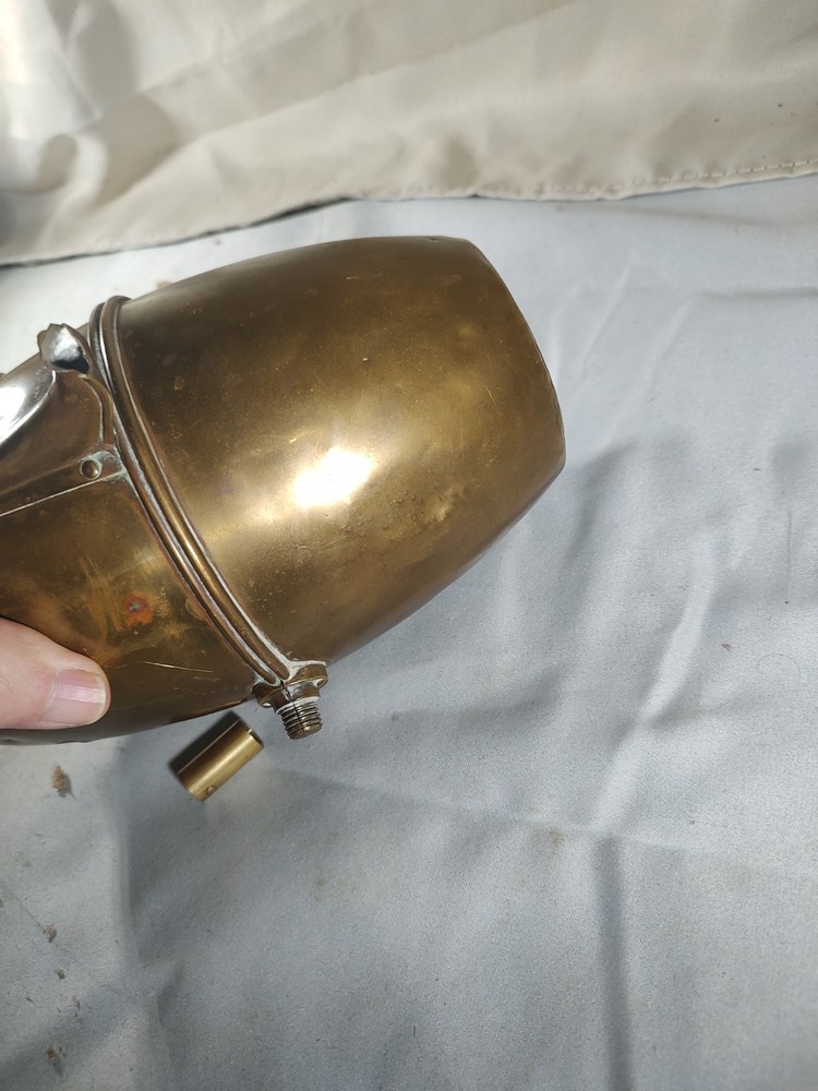 Vintage Coffee Pot: Solid Brass Tin Lined Interior European