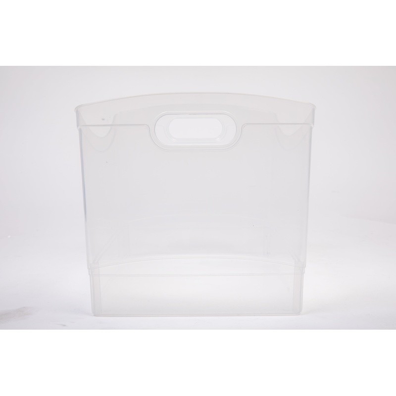 Clear Plastic Utility Storage Organizer Bin W/ Handles Home Office Essentials US