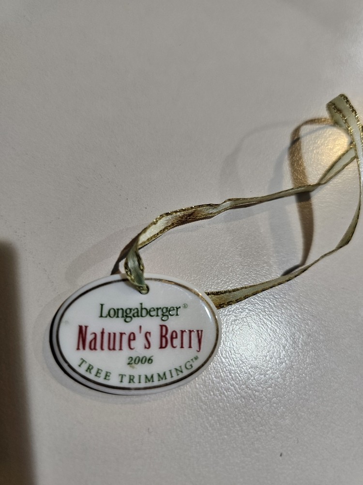 Longaberger Nature's Berry 2006 Tree Trimming Tie On