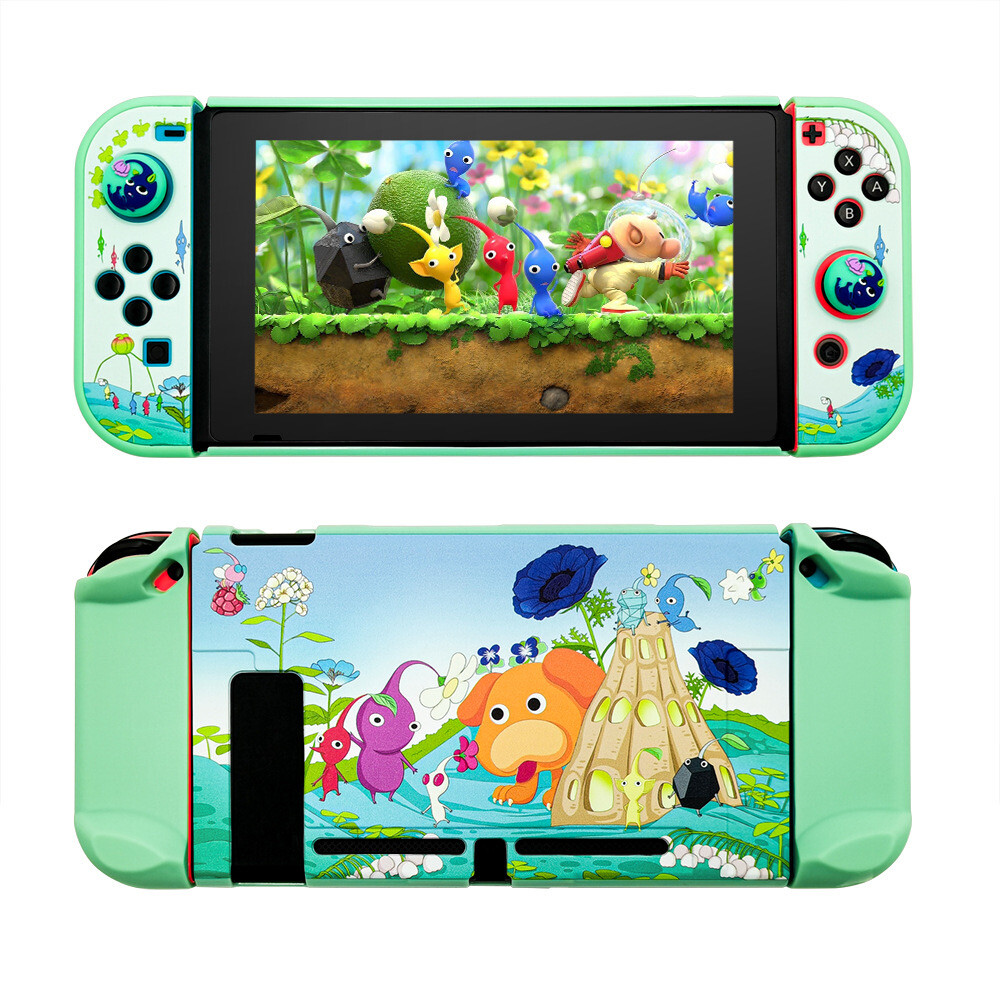 Nintendo Switch Case OLED Cover Shell Pikmin Accessories For Joycon Controller