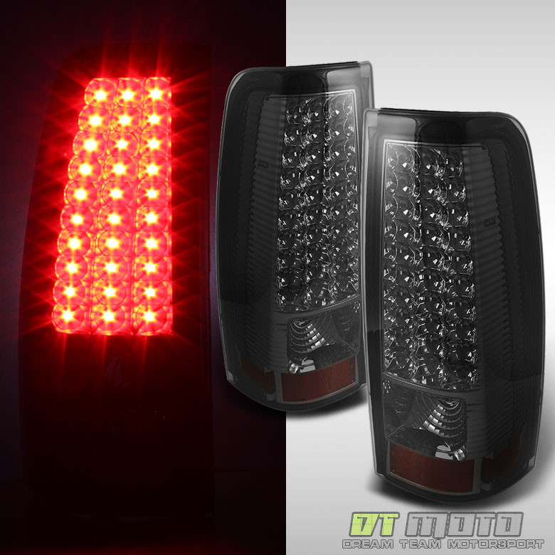 Smoked 2003-2006 Chevy Silverado LED Tail Brake Lights Stop Lamps Left+Right Set