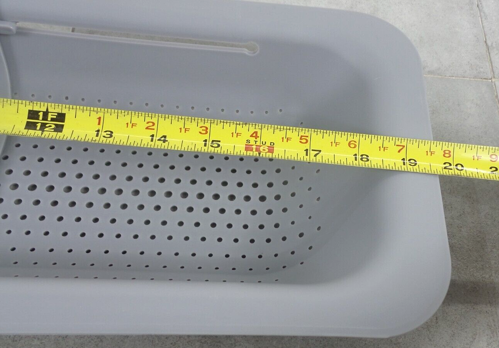 COLLAPSABLE SINK COLANDER AND STRAINER GRAY (O20094-1