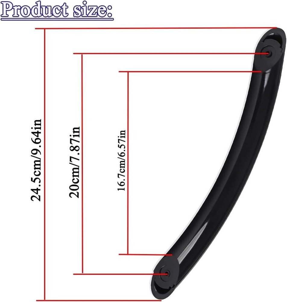 Black Handle Compatible with Whirlpool Microwave 8169738