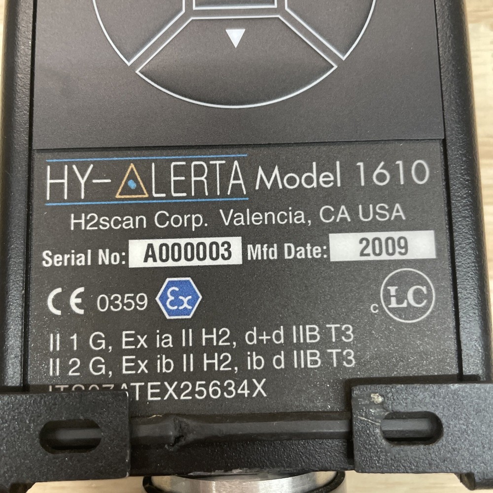 H2scan, HY-ALERTA, Hydrogen Detector, Model 1610, MFD Date 2009