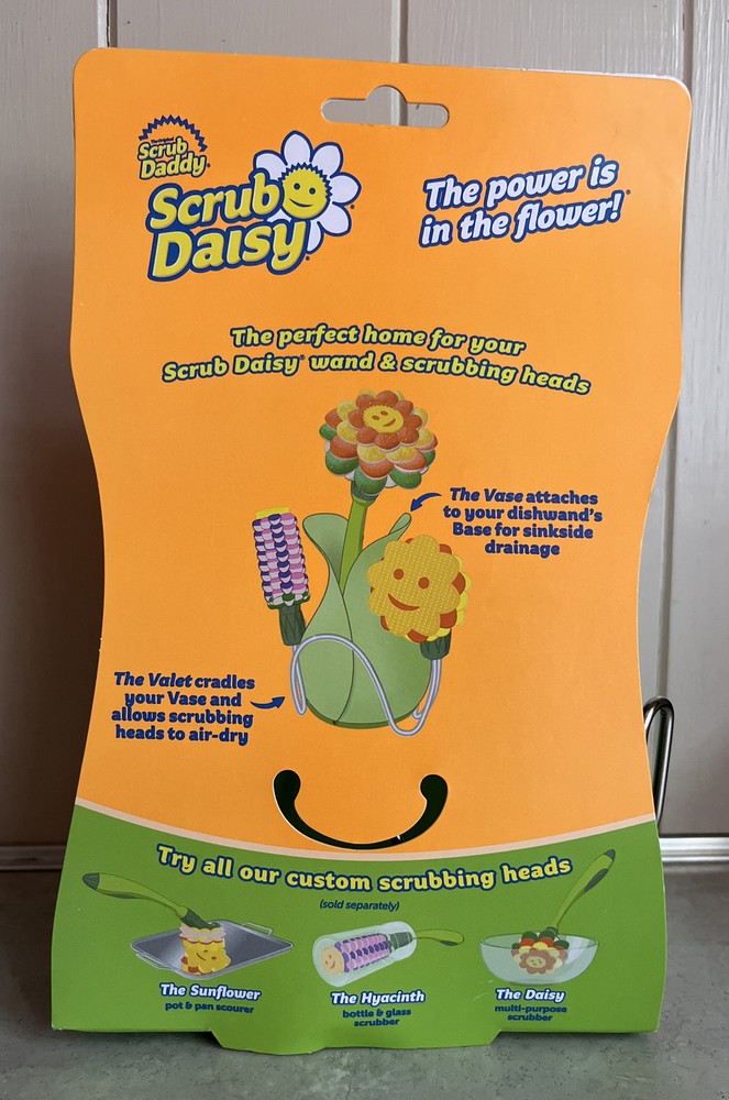 Scrub Daddy Vase & Valet Decorative Storage for Scrub Daisy Dishwand System