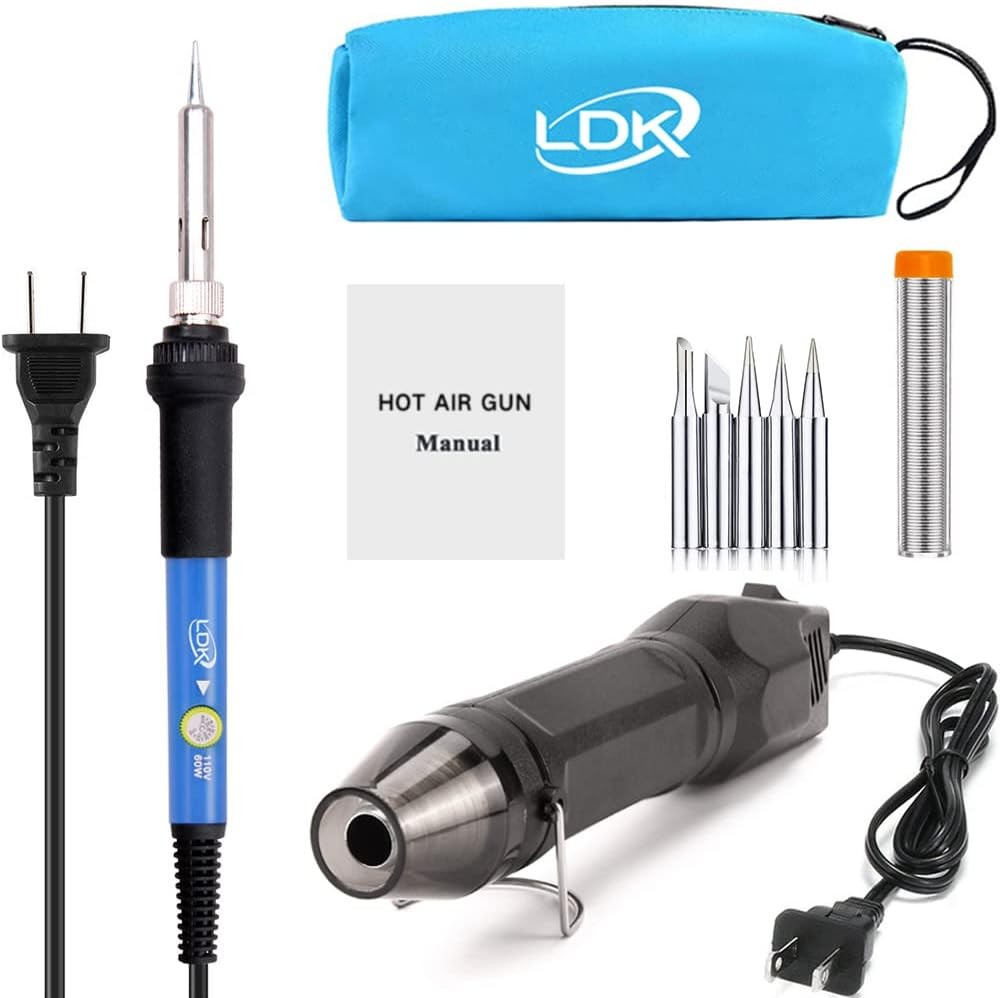 LDK Electric Soldering Iron Kit & Dual Temp Mini Black &