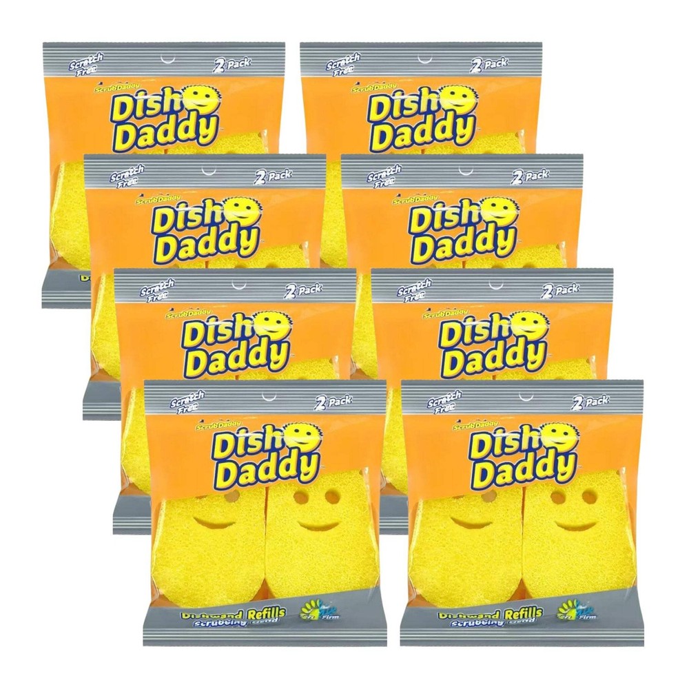Scrub Daddy Dish Daddy Refills Pad – Pack of 8×2 Replacement Heads