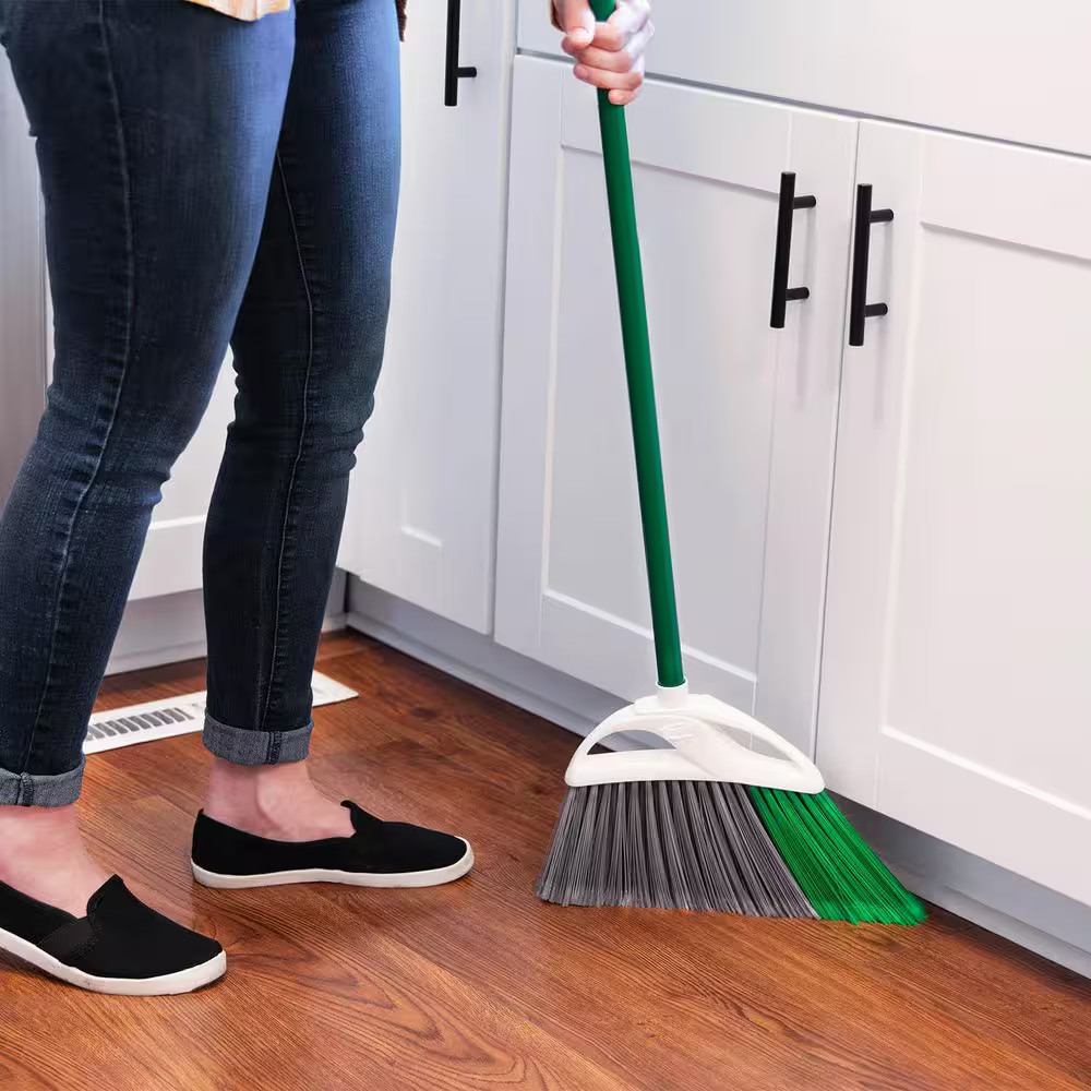 Large Precision Angle Broom with Dustpan (4-Pack)