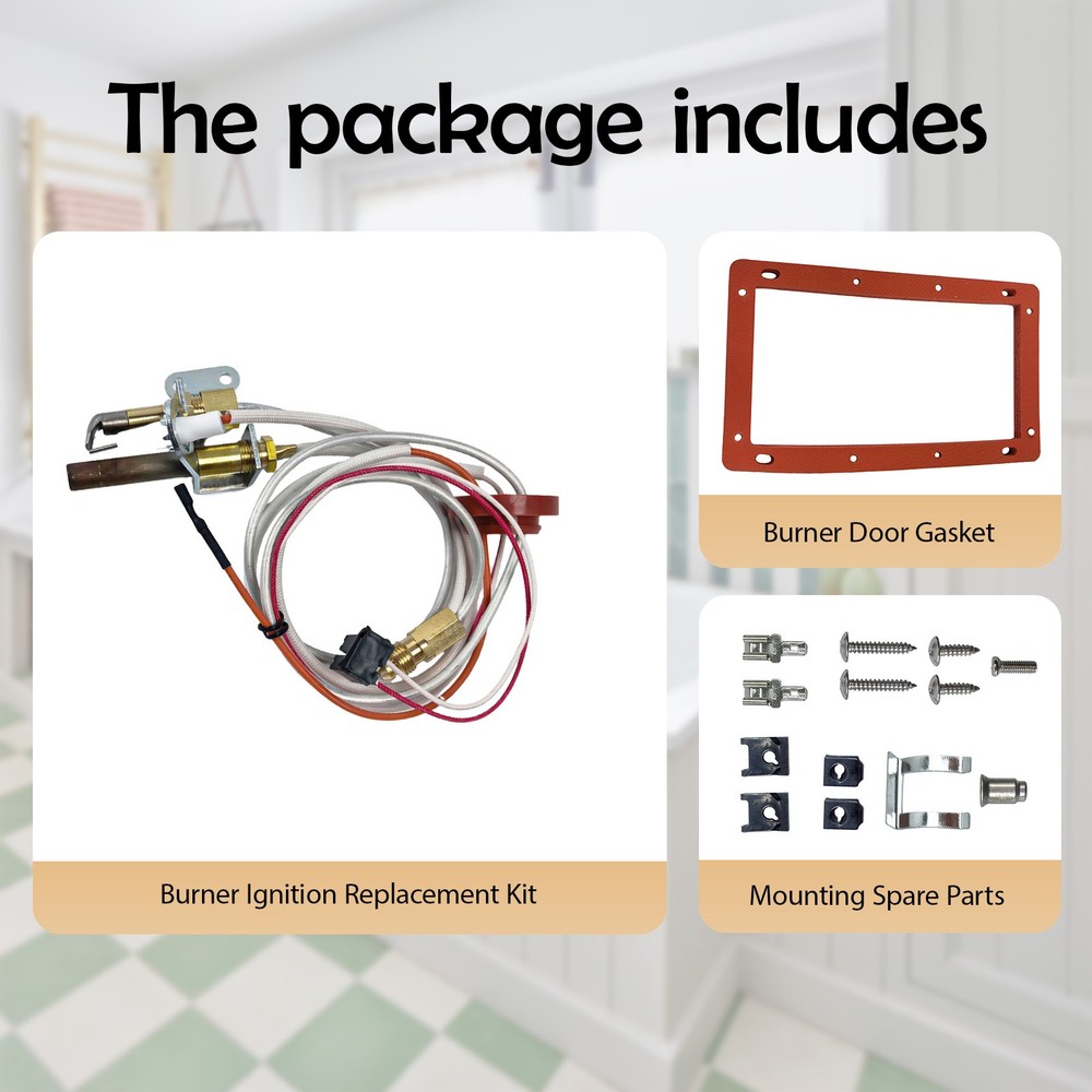 Pilot Burner Assembly Replacement Kit Fits Rheem Ruud Richmond Gas Water Heaters