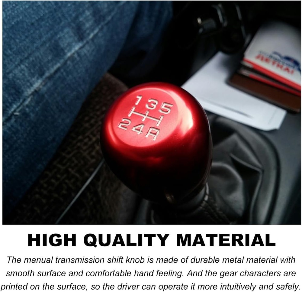 Gear Shift Knobs, 5 Speed Manual Transmission Stick Shift Knob, Color: Silver