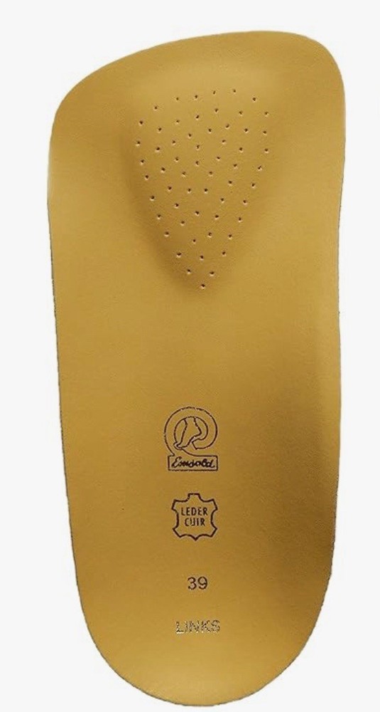 *Left* Emsold Thin Orthotic Metatarsal Pad Deep Heel Semi-Rigid Arch Support