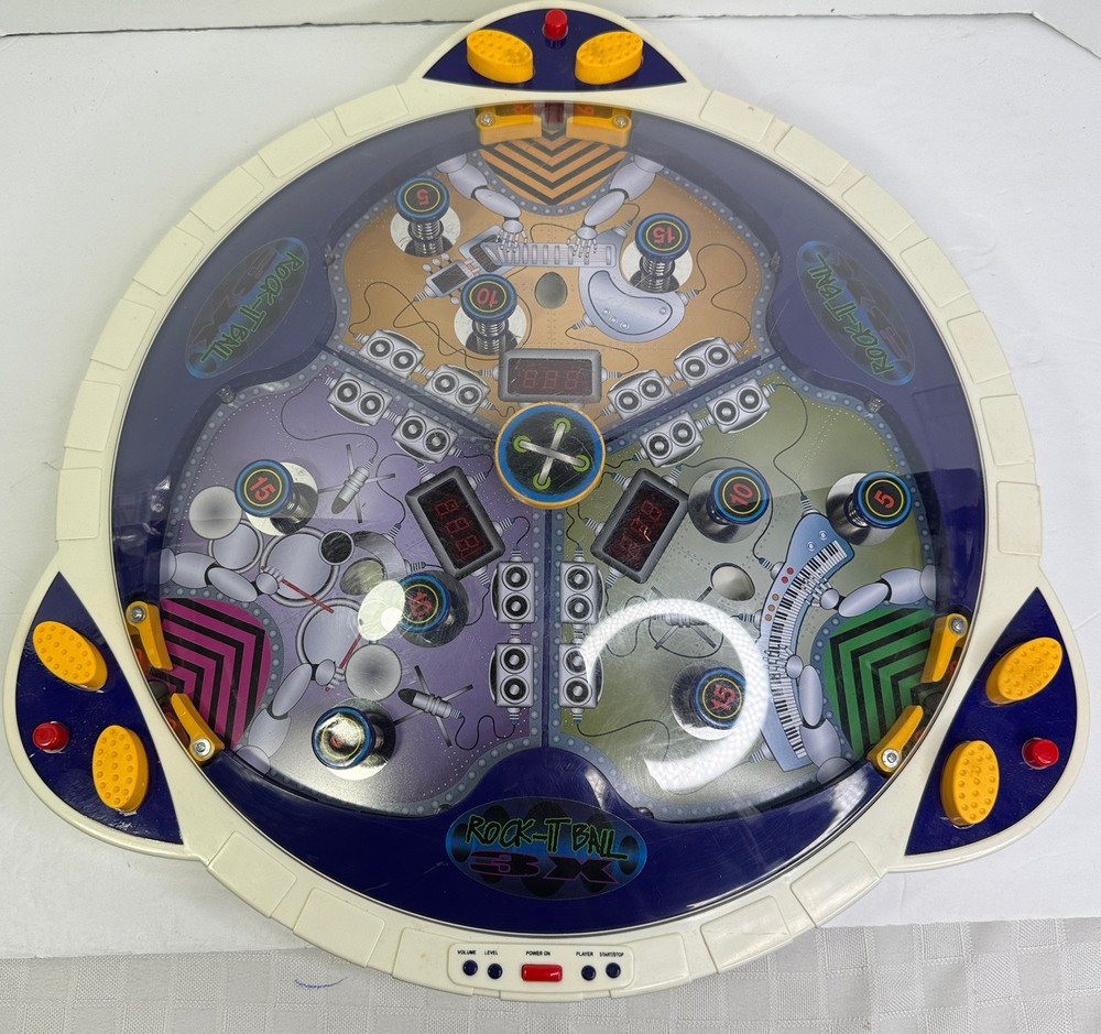 Rock-It Ball 3X Pinball Game Machine Tested Working 2005