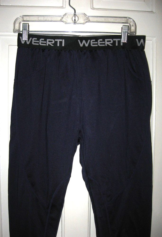WEERTE BASE LAYER PANTS WOMENS SZ XL NAVY BLUE POLY/SPANDEX EUC