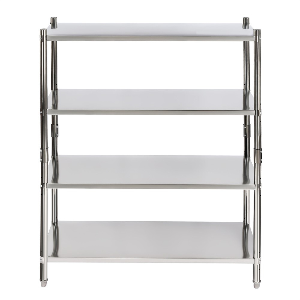 Stainless Steel Shelving, 4-Layer Storage, 330lbs Load Capacity per Layer