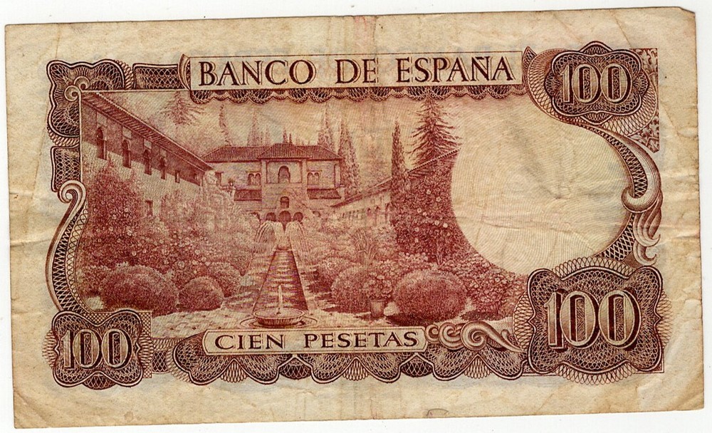 SPAIN 1970 BANKNOTE 100 PESETAS