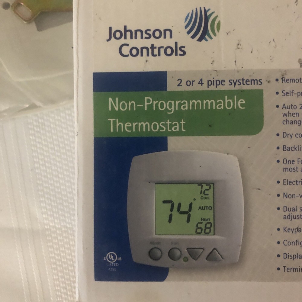 Johnson Controls Non Programmable Thermostat. Model T701DFN-1