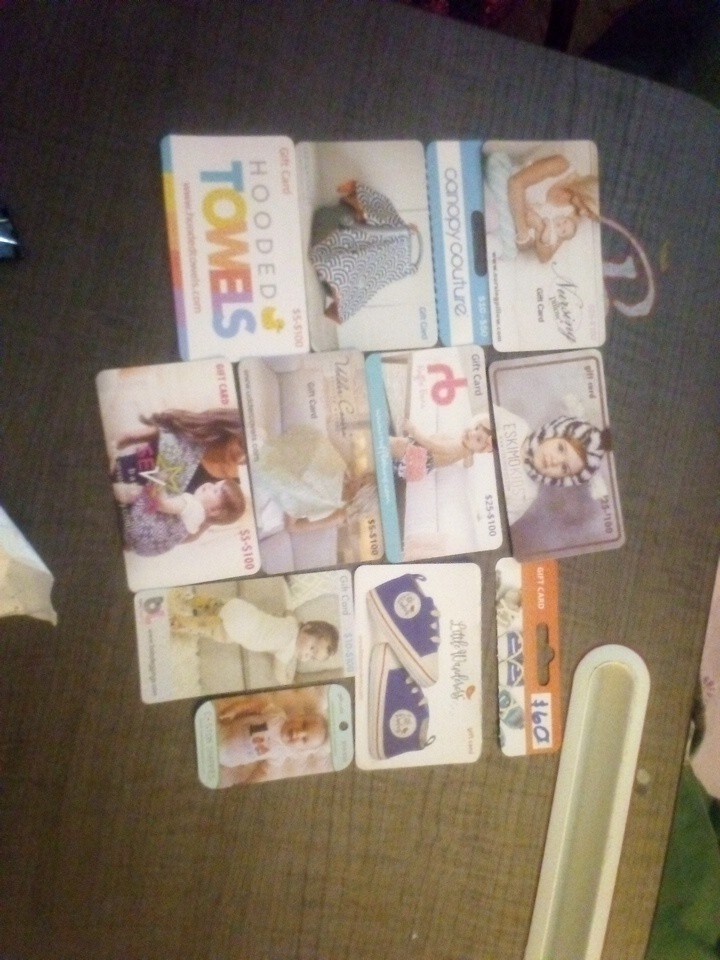Baby Gift Cards Totaling 470.00/