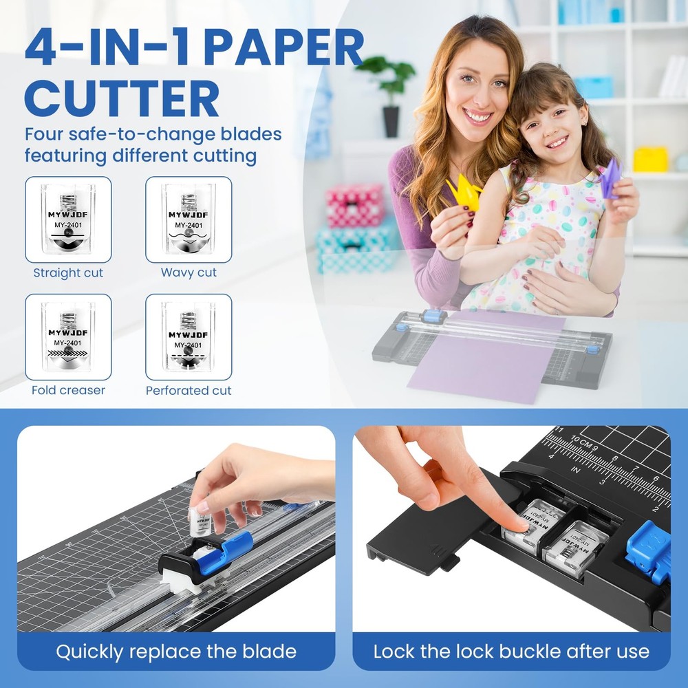 Paper Cutter Personal Rotary Trimmer for cardstock withAutomatic Security