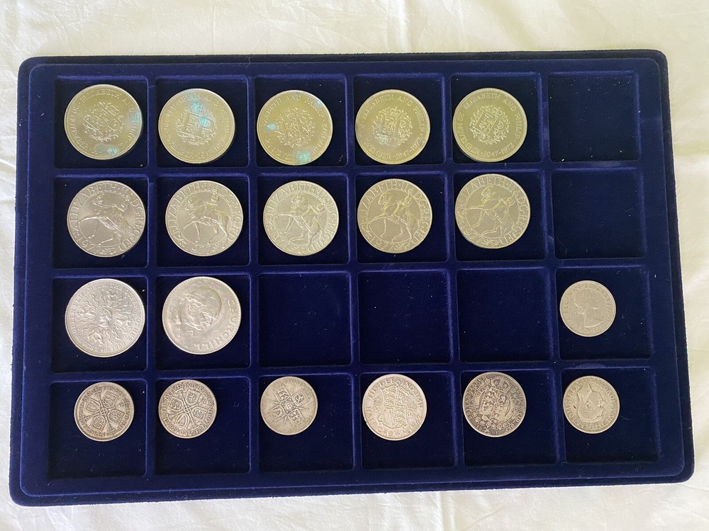 Large coin collection in case