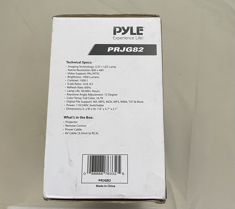 PYLE HOME PRJG82 1080p HD Compact Digital Multimedia Projector