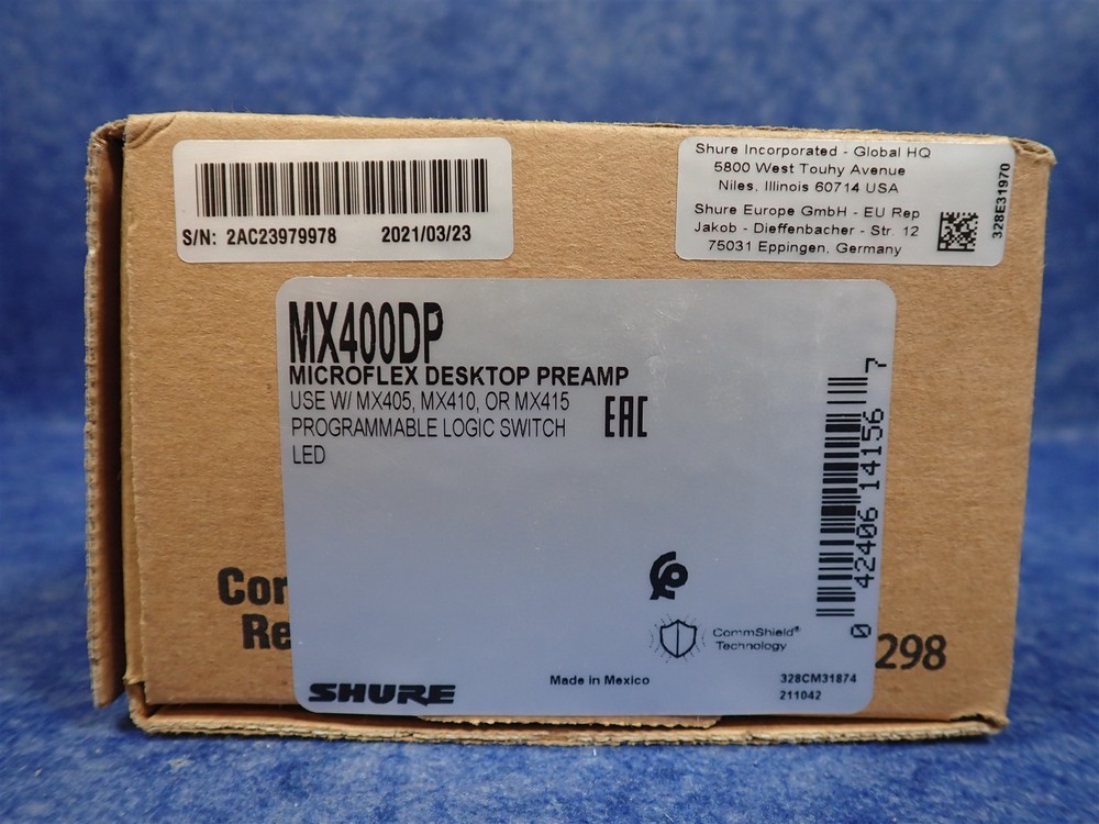 Shure MX400DP Microflex Desktop Preamp Base, No Mic (G80)
