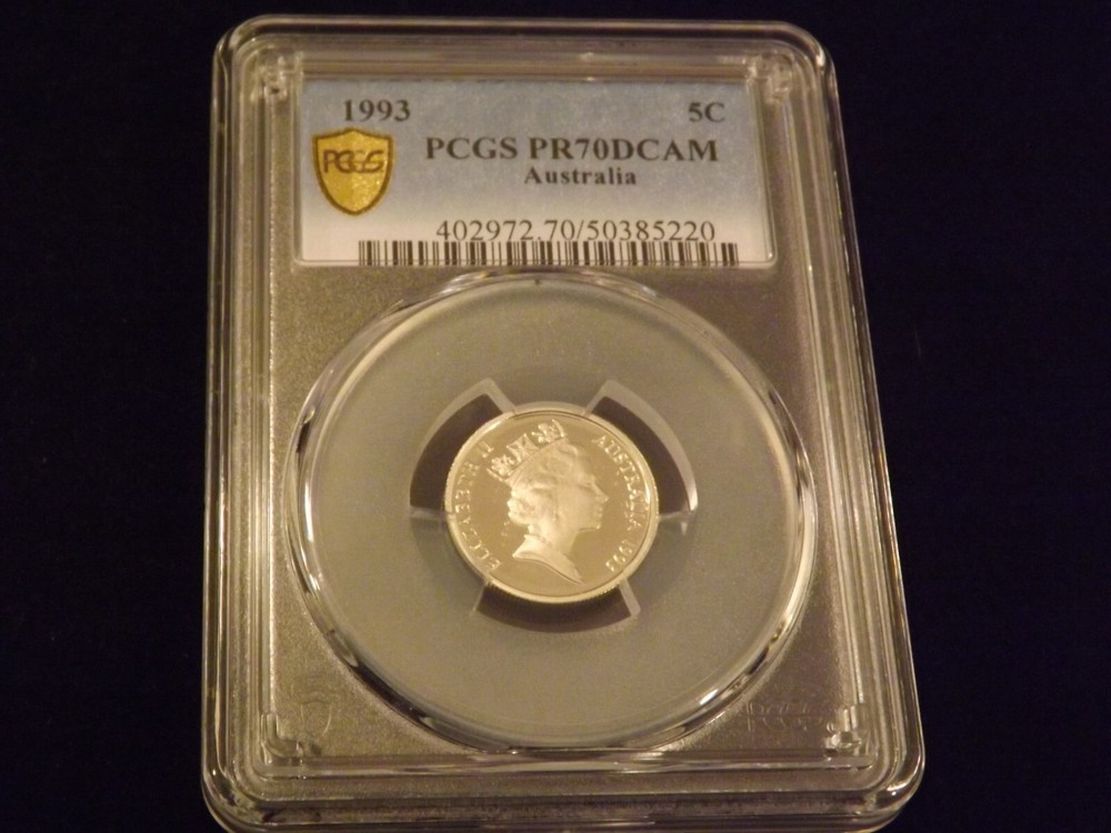 1993    5 C      Australia         PCGS  PR 70