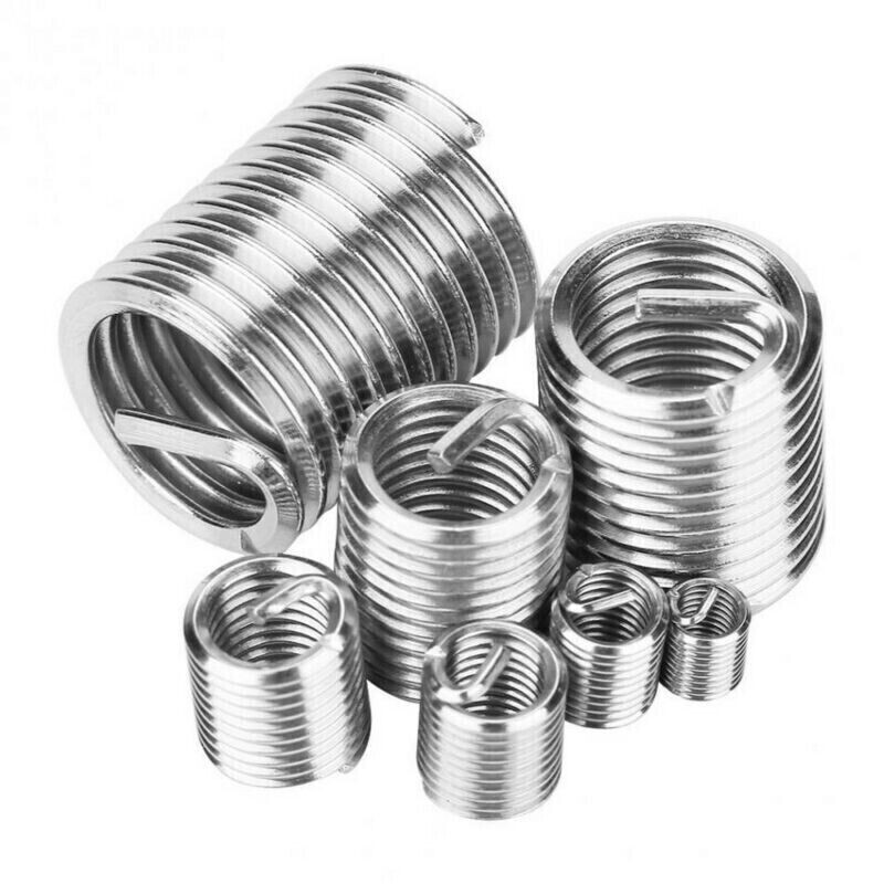 60pcs Spark Plug Rethread Kit Cylinder Head Tap Thread Insert Reamer Repair Tool