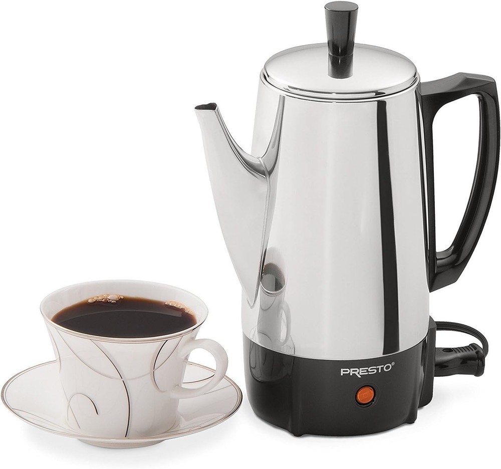 Fast Brew 6-Cup Coffee Percolator, Stainless Steel