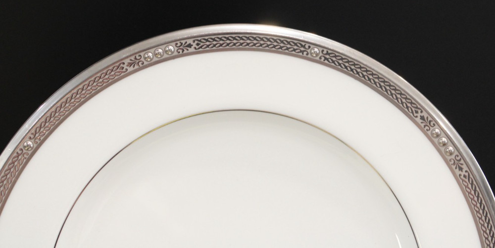 Noritake Chatelaine Platinum 6 Salad Plates 8 5/8"