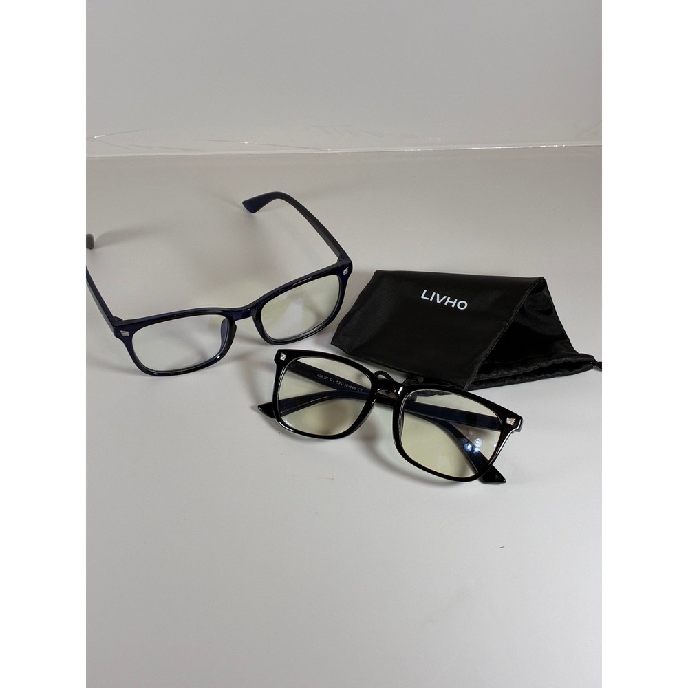 LIVHO Blue Light Blocking Glasses 2 Pack Computer Glasses