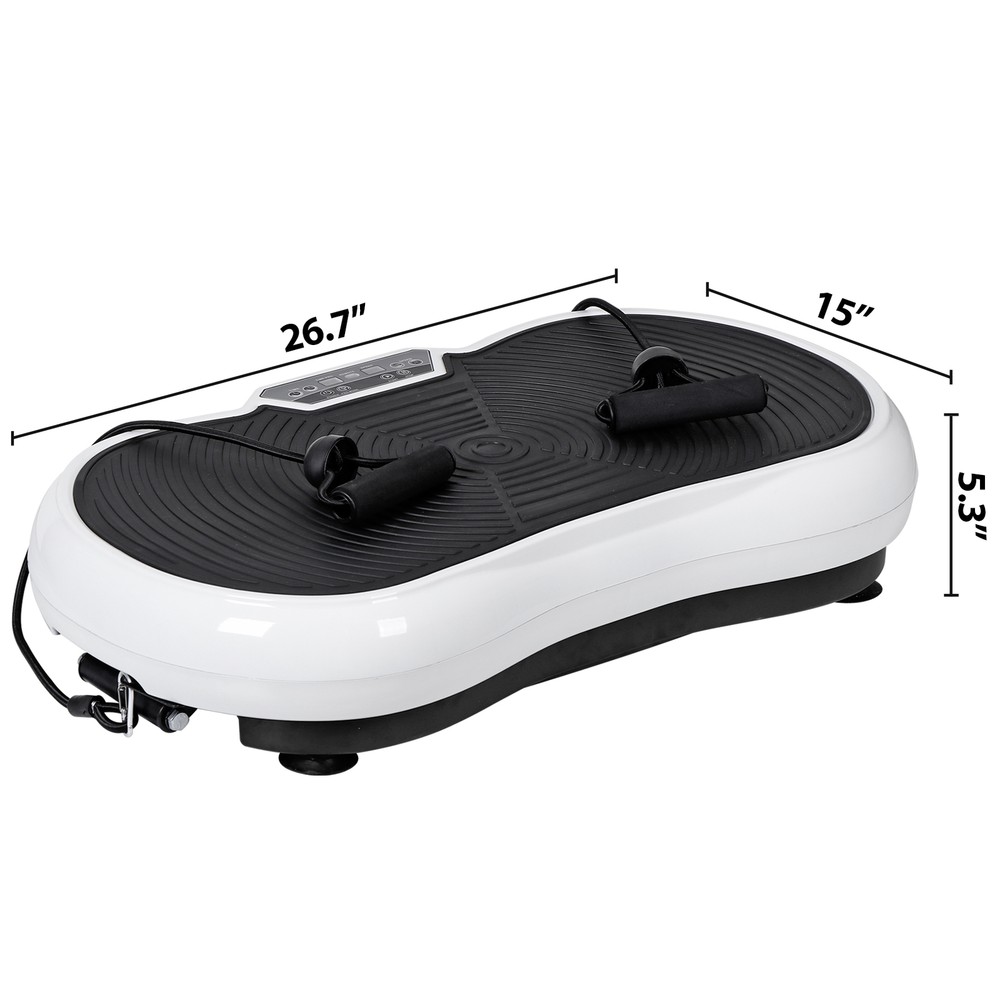 Portable Vibration Plate Exercise Machine Full Body Vibration Platform White