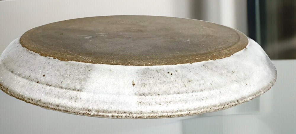Chip and Dip Serving Platter/Dish Studio Art Pottery, Signed June, 13" Wide