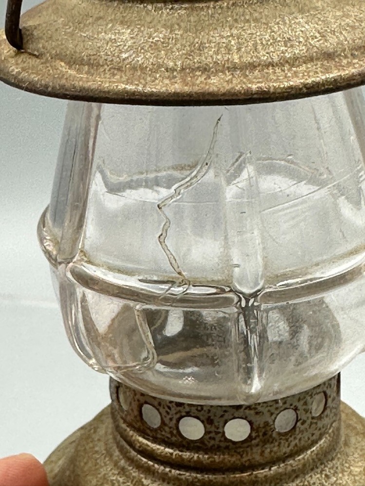 1915 Antique 16-Hole LANTERN GLASS CANDY CONTAINER A&E 444