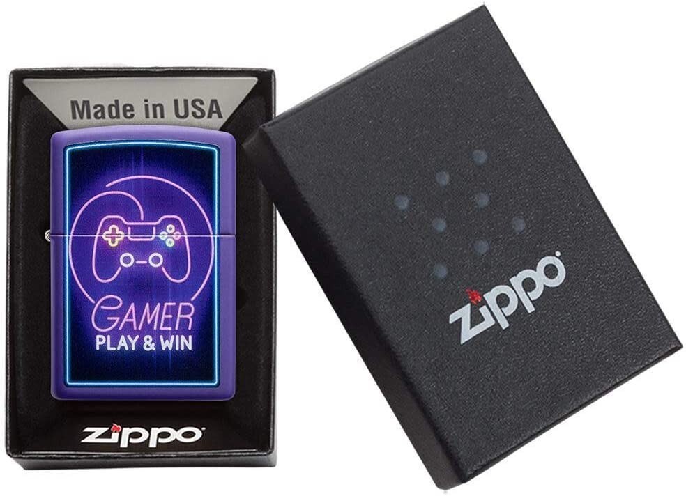 Zippo Gamer Controller Design Purple Matte 49157
