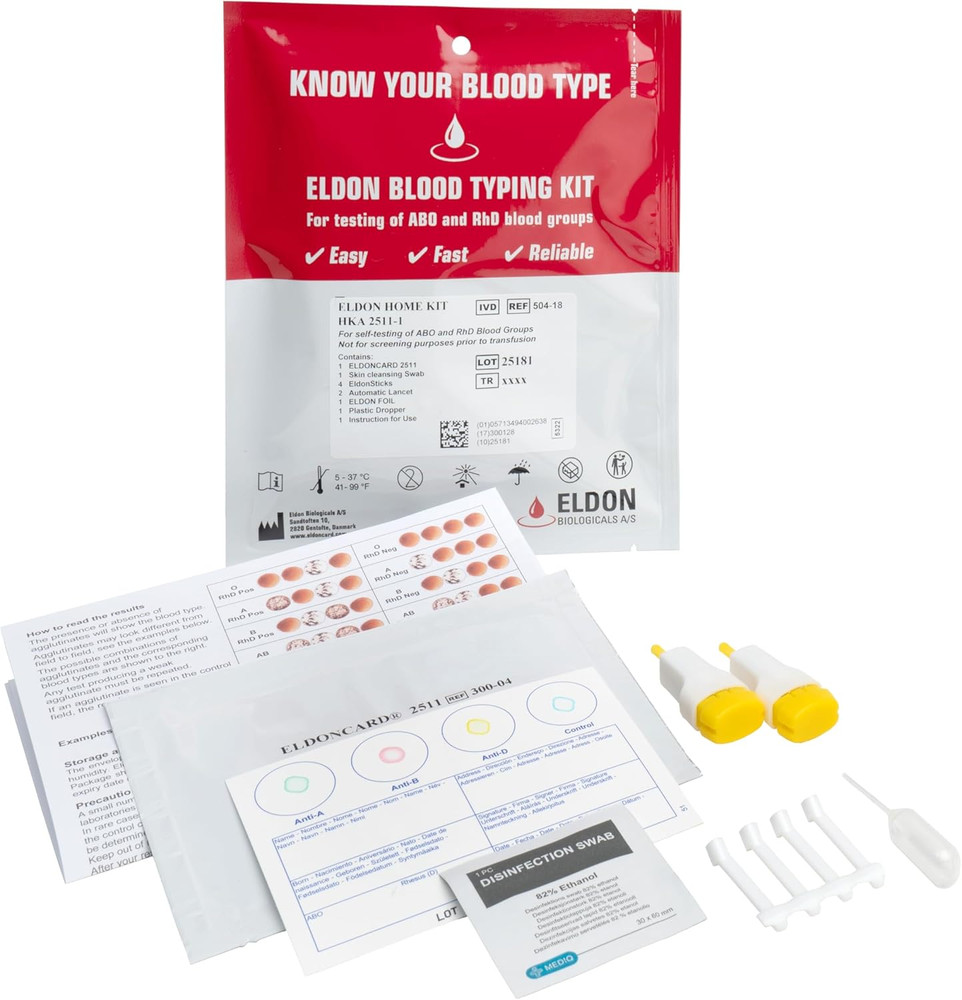 Blood Type Test Kit - Safe, Easy, and Accurate Results!