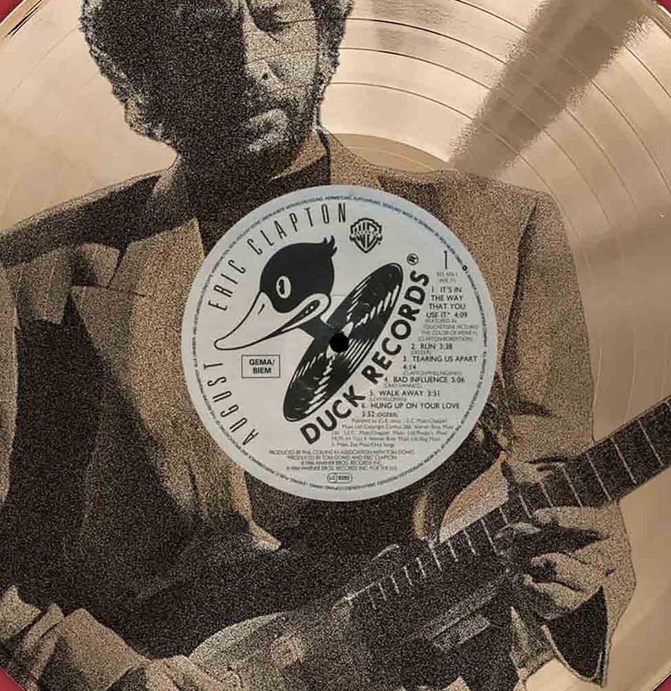 Eric Clapton August Framed Gold Etched LP Shadowbox