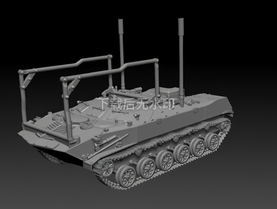 3D Printing 1/72  Soviet BMD Ksh tank Model Unpainted